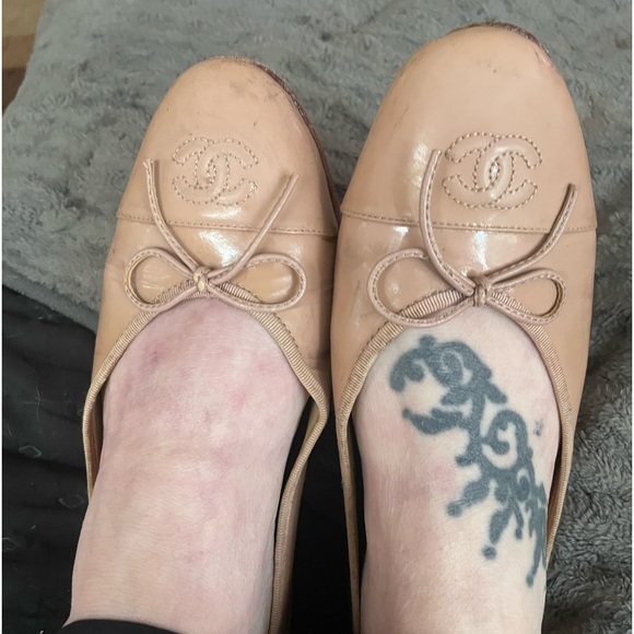 Cc nude patent leather flat - Picture 1 of 4